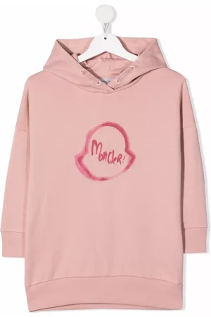 Moncler Logo-print hoodie dress - Pink