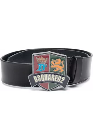 Dsquared2 Logo-buckle leather belt - Black