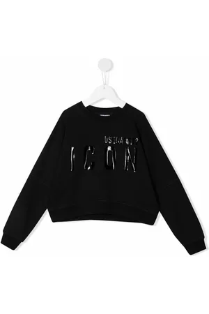 Dsquared2 Girls Hoodies - Icon-print cotton sweatshirt - Black