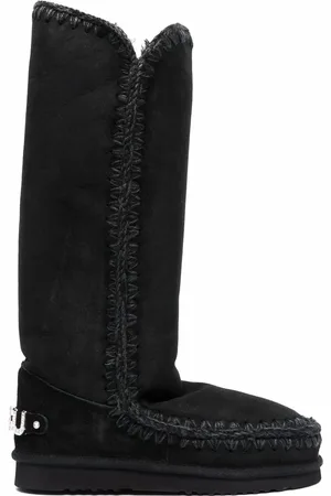 Mou Whipstitched sheepskin boots