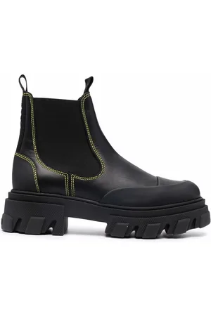 Ganni Leather Chelsea ankle boots
