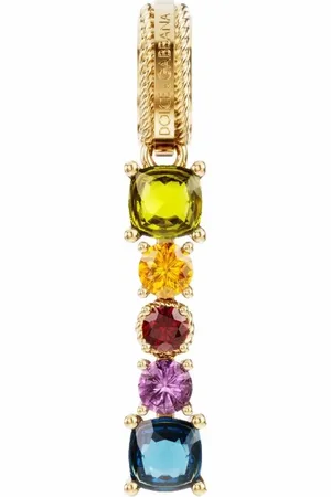 Dolce & Gabbana Rainbow Alphabet 18kt yellow multi-stone pendant