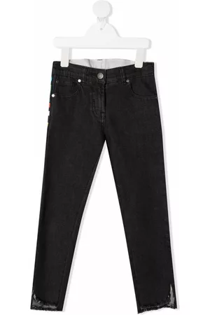 Stella McCartney Jeans - Logo-stripe denim jeans - Black