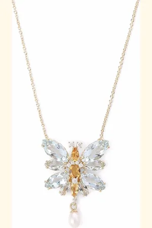 Dolce & Gabbana 18kt yellow Spring gemstone pendant necklace