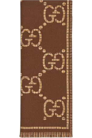 Gucci GG jacquard scarf - Brown