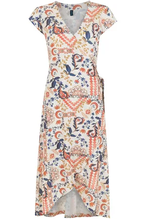 Lygia & Nanny Falcão tile-print wrap dress