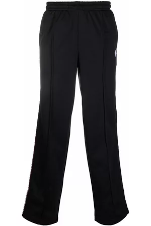 MARCELO BURLON Cross-logo side-stripe track pants - Black