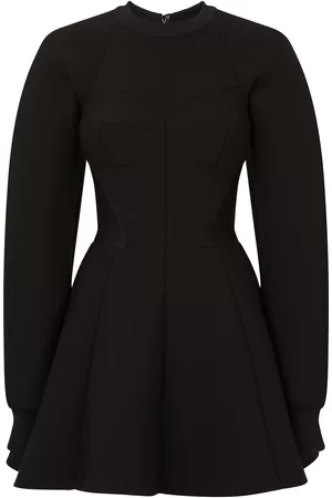 Dolce & Gabbana Women Bodycon Dresses - Flared fitted-waistline dress - Black