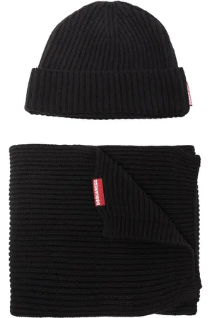 Dsquared2 Knitted beanie hat and scarf set
