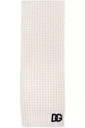 Dolce & Gabbana Winter Scarves - Chunky knit wool scarf - White