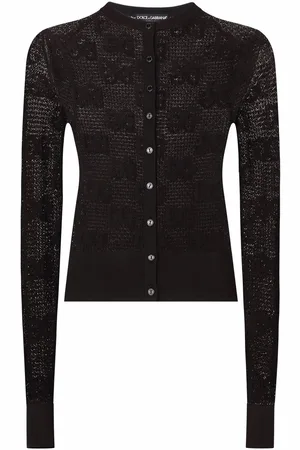 Dolce & Gabbana DG-logo lace-stitch cardigan