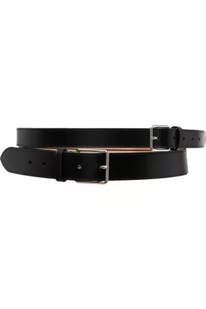Alexander McQueen Women Belts - Double buckle belt - Black