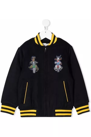 Stella McCartney Boys Bomber Jackets - Embroidered bomber jacket - Blue