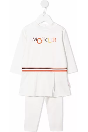 Moncler Stripe-print cotton tracksuit set - White