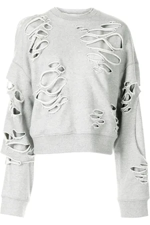 GOEN.J Oversized destroyed layered sweatshirt