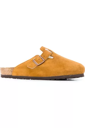 Birkenstock Women Slippers - Shearling lined slippers - Brown