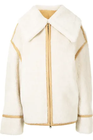GOEN.J Oversize-collar pilot shearling jacket