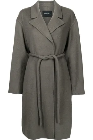 GOEN.J Peak-lapel belted coat