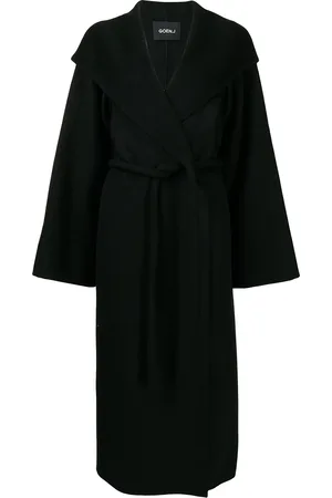 GOEN.J Tie-waist wool-blend double-faced coat