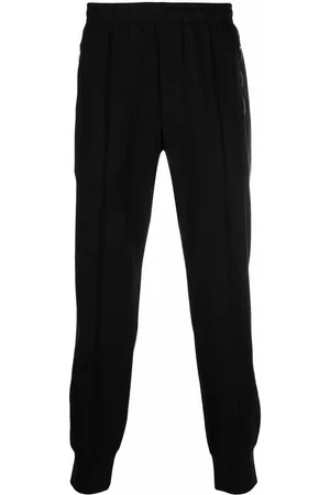 Emporio Armani Men Sweatpants - Solid-colour slim-fit track pants - Black