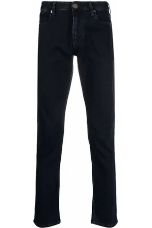Emporio Armani Logo-plaque detail jeans