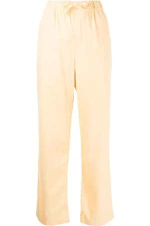 Tekla Flannel drawstring pajama bottoms