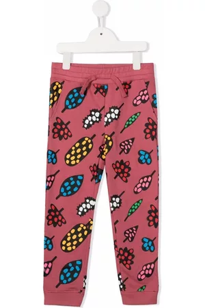 Stella McCartney Sweatpants - Spotty leafs print track pants - Pink