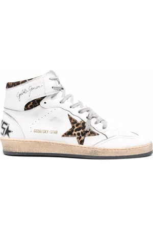 Golden Goose Logo-print high-top leather sneakers