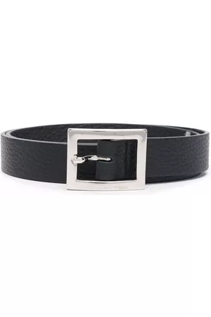 P.a.r.o.s.h. Belts - Pebbled leather belt - Black