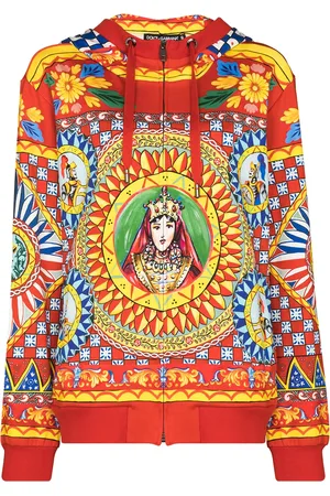 Dolce & Gabbana Carretto-print zip-up hoodie