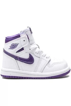 Jordan Kids Sports Shoes - Air Jordan 1 Retro High "Court Purple" sneakers - White