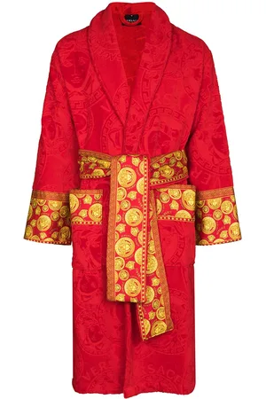 Versace logo-embossed Cotton Bath Robe - Farfetch