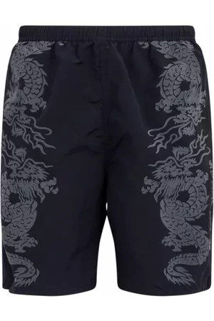 Supreme Men Sports Shorts - Dragon water shorts - Black