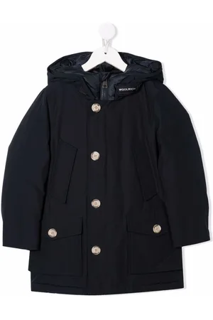 Woolrich Collar-logo hooded padded coat