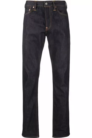 Evisu Men Slim Jeans - Rear logo-print jeans - Blue