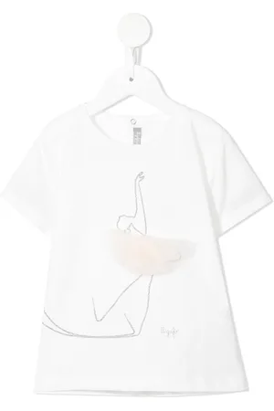 Il gufo Tulle-tutu ballerina-print T-shirt