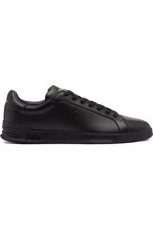 Ralph Lauren Logo-embossed low-top sneakers - Black