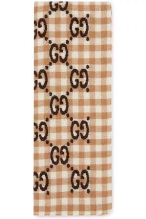 Gucci Winter Scarves - GG check wool blanket - Neutrals