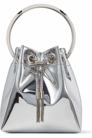 Jimmy Choo Bon Bon metallic-effect bucket bag