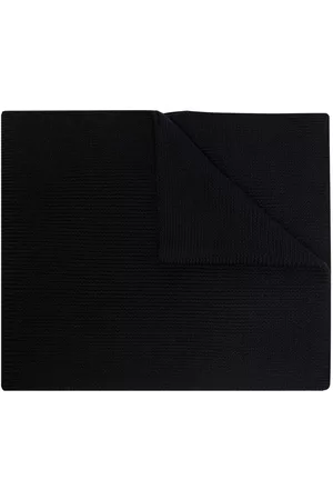 Moncler Men Scarves - Rib-knit logo scarf - Black