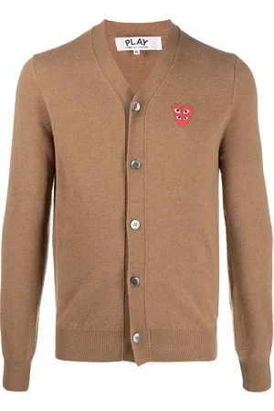 Comme des Garçons Embroidered logo-patch cardigan