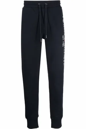 Tommy Hilfiger Logo-embroidered drawstring cotton track pants