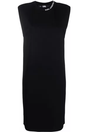 Karl Lagerfeld Women Casual Dresses - Padded-shoulder jersey dress - Black