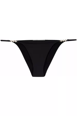 Stella McCartney Women Bikini Bottoms - Pearl-detail bikini briefs - Black