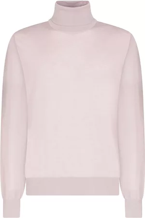 Dolce & Gabbana Men Turtleneck Sweaters - Cashmere rollneck jumper - Pink