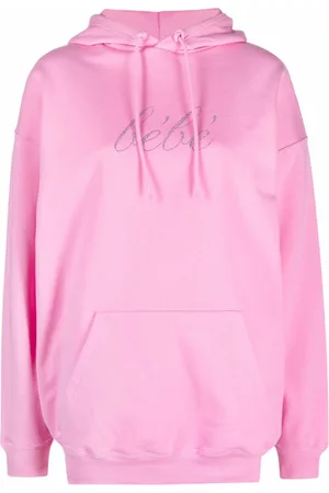 Balenciaga Women Hoodies - Slogan-print hoodie - Pink