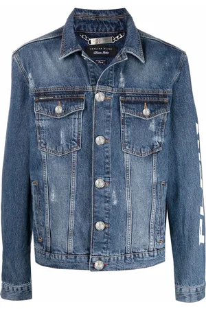 Philipp Plein painterly-print Sherpa Denim Jacket - Farfetch in