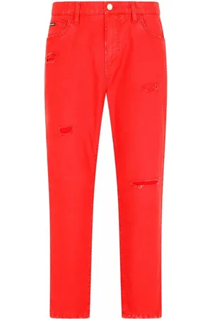 Mens Red Jeans