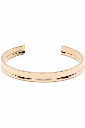 Le Gramme 18kt polished yellow Ribbon cuff set