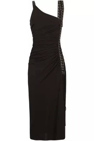Dolce & Gabbana Gathered lace-up detail dress - Black